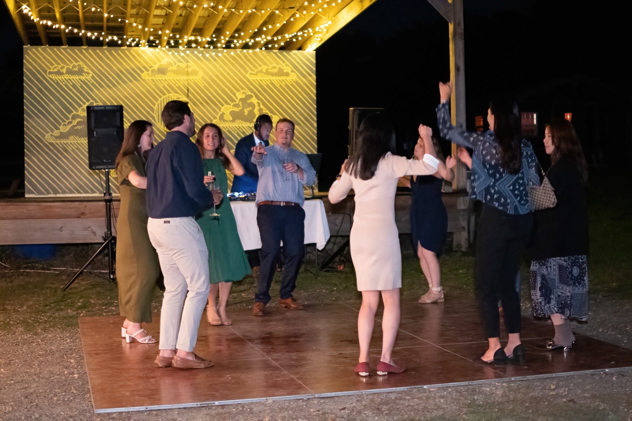 A packed dance floor at an NYC event