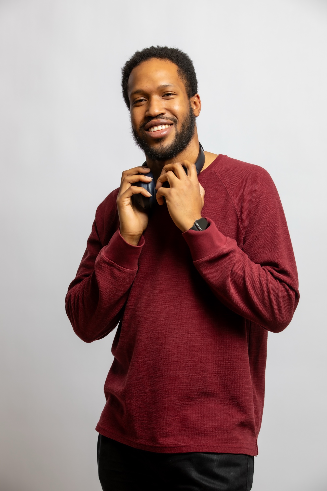 Justin Harmond studio portrait laughing
