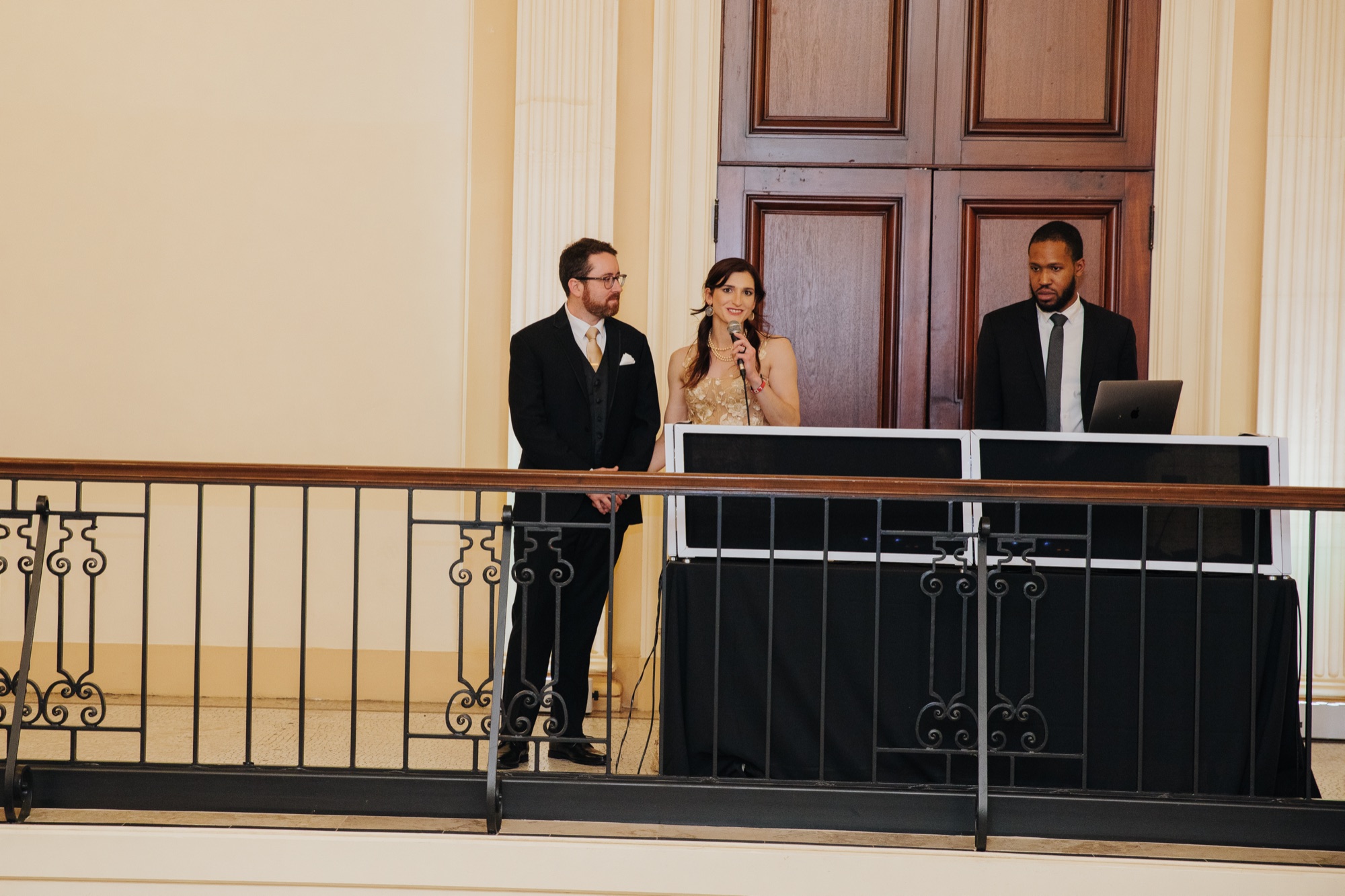 Wedding toast at Boston Public Library