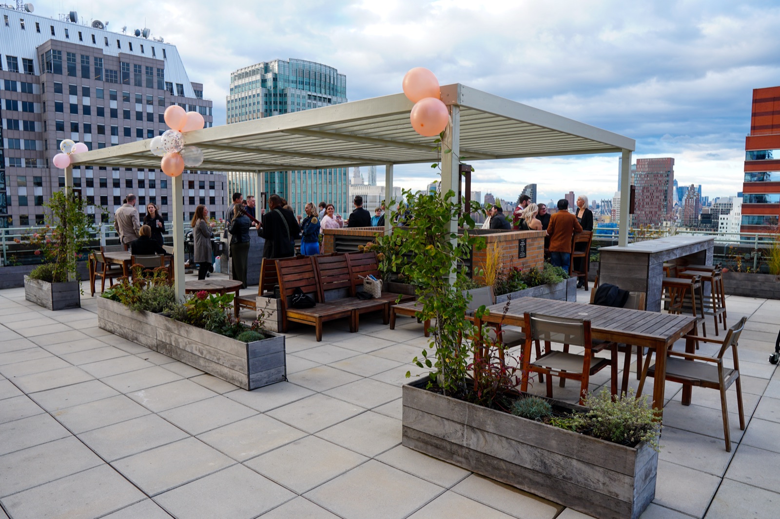 Rooftop event production for a 40th birthday in Brooklyn