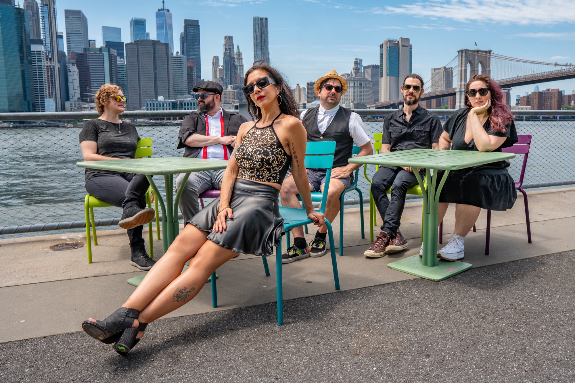 Artist branding photography near the Brooklyn Bridge