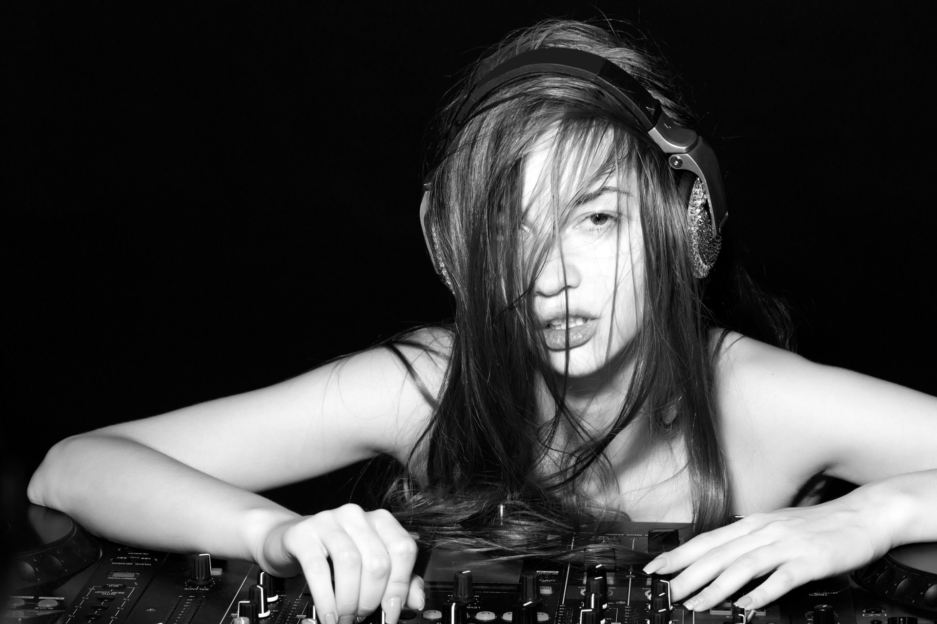 Cute disk jockey girl